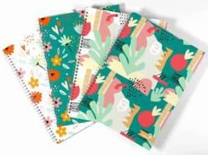 Silvine A4 Twin Wire Hearts & Flowers Notebook Assorted Colours