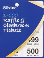 Silvine Cloakroom & Raffle Tickets 1-500