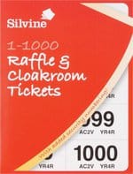 Silvine Cloakroom & Raffle Tickets 1-1000