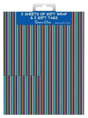 Packed Wrap 2 Sheets & 2 Tags - Traditional Male