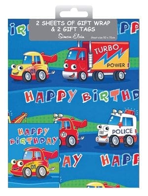 Packed Wrap 2 Sheets & 2 Tags - Juvenile Male