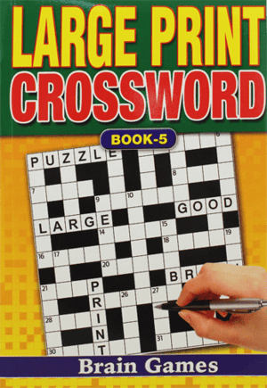 A5 Large Print Crossword Puzzle Book 4 Titles 144 Pages