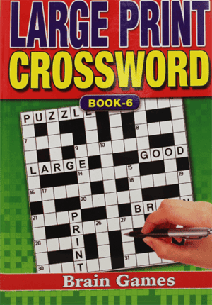 A5 Large Print Crossword Puzzle Book 4 Titles 144 Pages