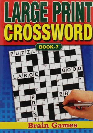 A5 Large Print Crossword Puzzle Book 4 Titles 144 Pages