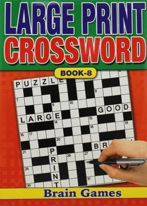A5 Large Print Crossword Puzzle Book 4 Titles 144 Pages