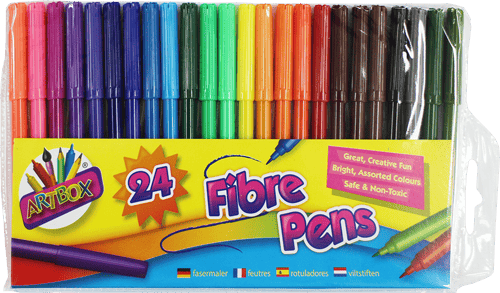 Fibre Tip Pens Hang Pack 24's