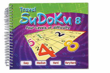Spiral Bound Travel Sudoku Book 4 Titles 175mmx145mm 152 Pages