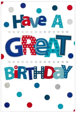 Birthday Card - Open Have A Great Birthday - Word Play By Simon Elvin