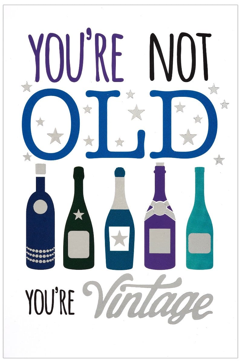 Birthday Card - Open Vintage - Word Play By Simon Elvin