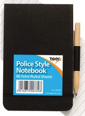 Police Style Notebook With Pencil