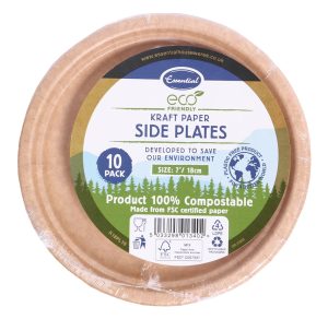 Compostable Kraft Plates 18cm Pack of 10