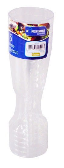 Clear Plastic Wine Glasses Pack of 6