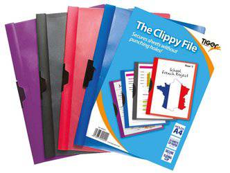 Clippy File A4 Assorted Colours