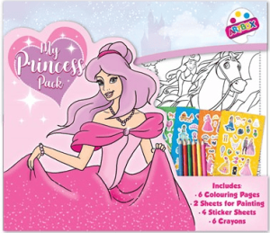 Creative Colouring Kit with Pencils - Dinosaur and Princess
