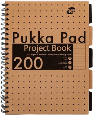 Pukka Pad A4 Kraft Jotta Wirebound Project Book 200 Pages