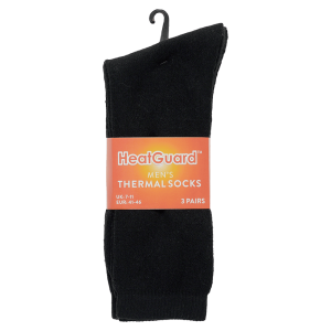 Men's 3 Pack Black Thermal Socks