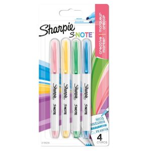 Sharpie 4 S-NOTE Pastel Markers Hang Pack