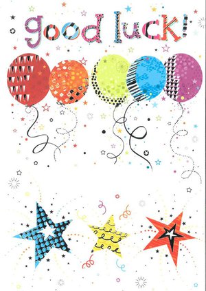 Good Luck Card - Balloons