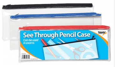 Clear Exam Pencil Case 32cm x 12cm