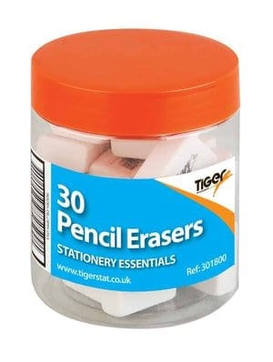 Pencil Erasers Tub 30's