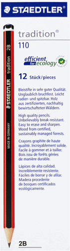 Staedtler Tradition Pencils 2B 12's