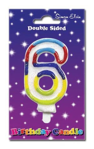 Number 6 Cake Candle