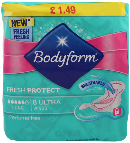 Bodyform Ultra Longs Wings 8's PMP £1.49