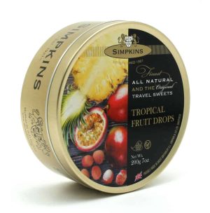 Simpkins Tropical Travel Sweet Tins 200g