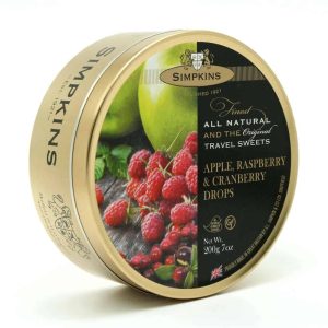 Simpkins Apple, Raspberry & Cranberry Travel Sweet Tins 200g