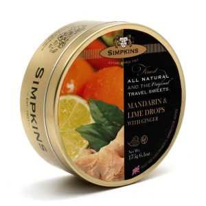 Simpkins Mandarin Lime and Ginger Travel Sweet Tins 175g