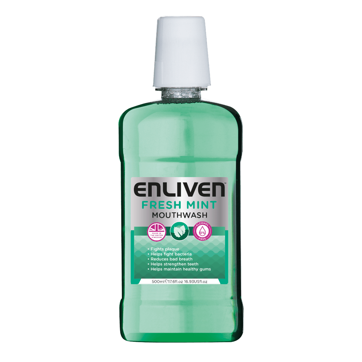 Enliven Freshmint Alcohol Free Mouthwash 500ml