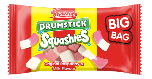 Swizzels Drumstick Squashies Original Raspberry & Milk Flavour Big Bag 60g