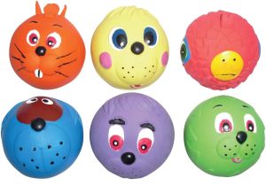 Good Boy Face Balls Dog Toy 6.5cm