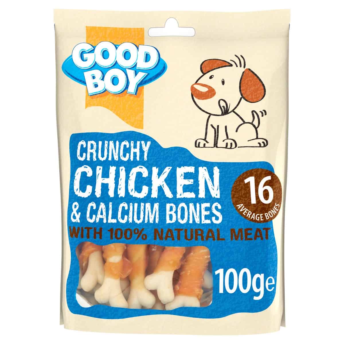 Good Boy Crunchy Chicken & Calcium Bones 100g CDU