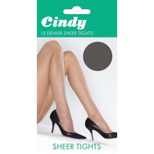 Cindy 15 Den Tights Large Barely Black