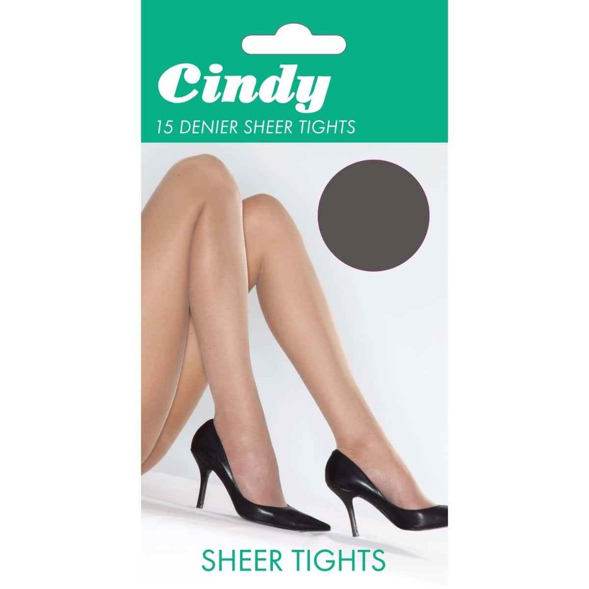Cindy 15 Den Tights Large Barely Black