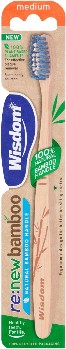 Wisdom Re:New Bamboo Medium Toothbrush
