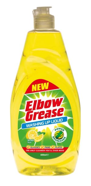 Elbow Grease Washing Up Liquid Lemon Fresh 600ml