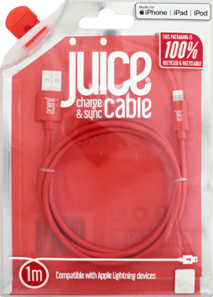 Juice USB - Lightning Connector Cable Coral 1 Mtr