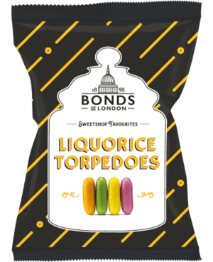 Bonds Sweetshop Favourites Liquorice Torpedoes 120g