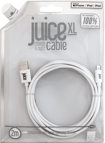 Juice XL USB - Lightning Connector Cable - Round Eco White 2m