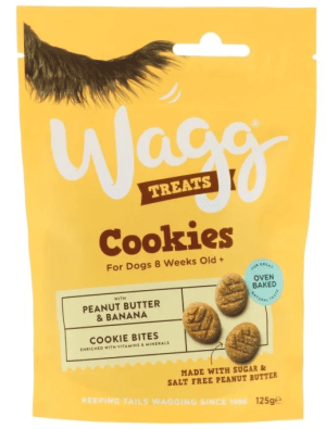 Wagg Treats Peanut Butter & Banana Cookie 125G