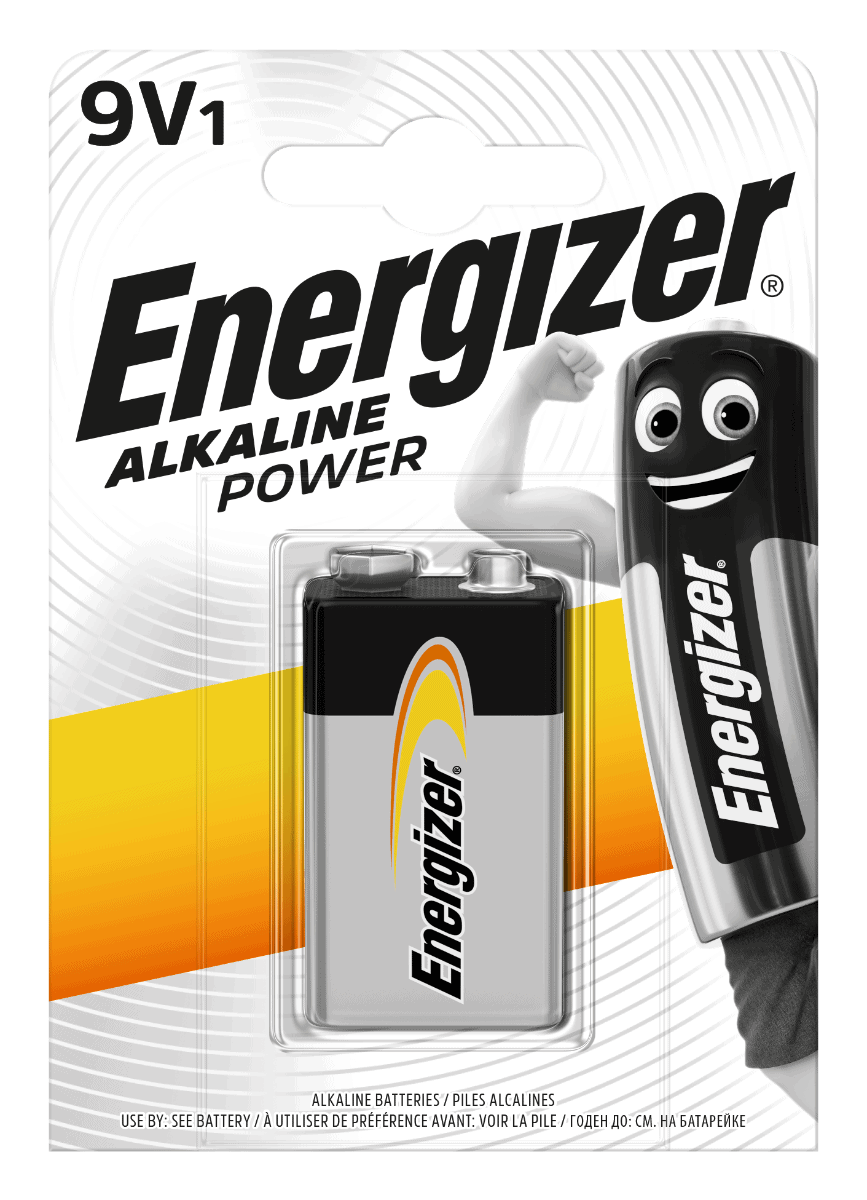 Energizer 9V Alkaline Power Batteries 1pk
