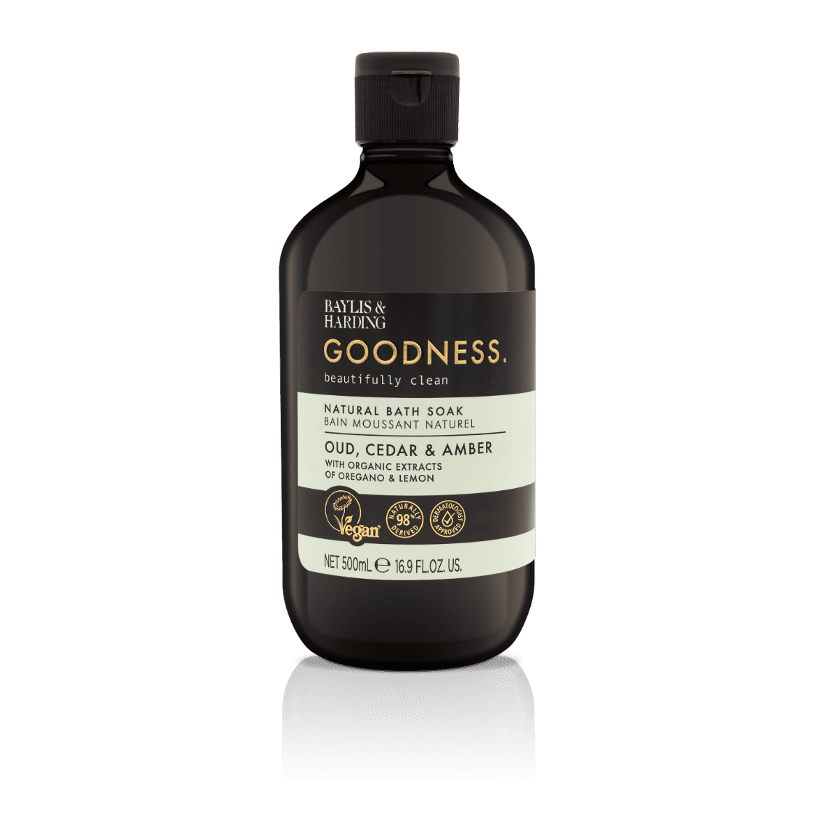 Baylis & Harding Goodness Oud, Cedar & Amber Bath Soak 500ml