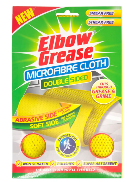 Elbow Grease Dual Sided Microfibre Cloth 1pk
