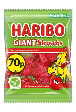 Haribo Giant Strawbs 60g 70p PMP