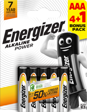 Energizer AAA Alkaline Power 5pk (4+1 Free)