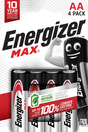 Energizer MAX AA Alkaline Batteries 4pk Clip Strip