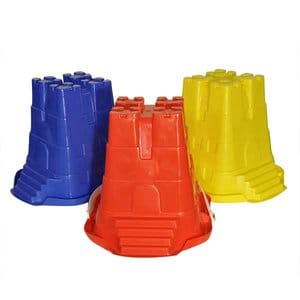 Bucket - Square Castle Bucket with Steps - 26.5cm - Assorted Colours