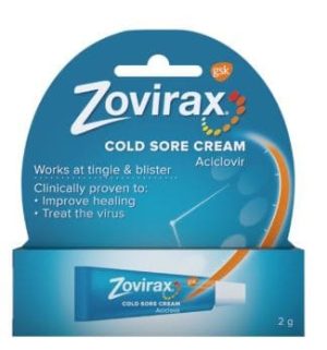 Zovirax Cold Sore Cream Tube 2g
